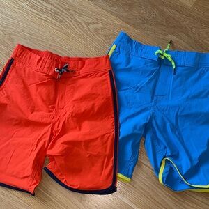 Crewcuts Orange and Blue Swim Shorts